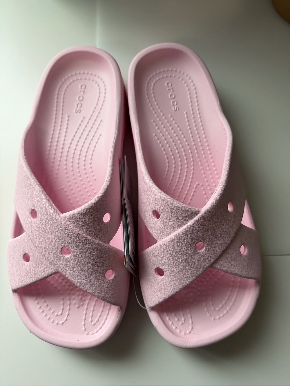 CROCS Kids' Pink Croslite Slide Sandals